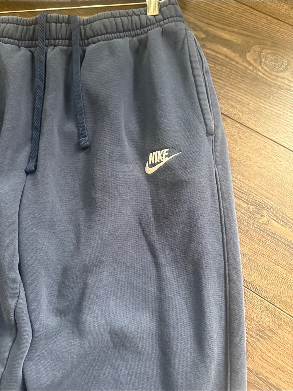 Nike Men's Navy Fleece Joggers Medium - Picture 4 of 7